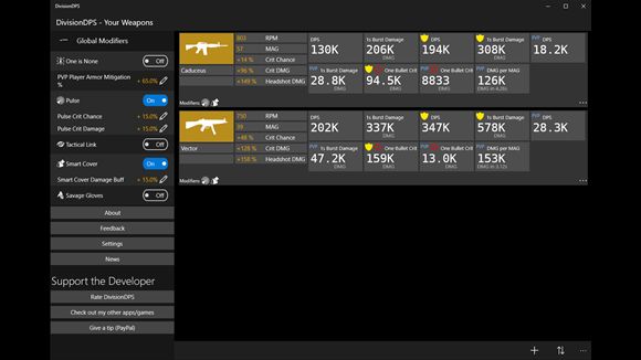 DivisionDPS App Helps You Compare Weapons 3 DivisionDPSAppHelpsYouCompareWeapons1