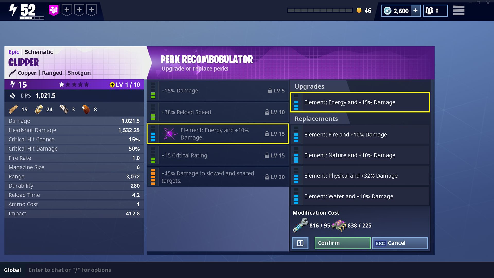 fortnite perk recombobulator