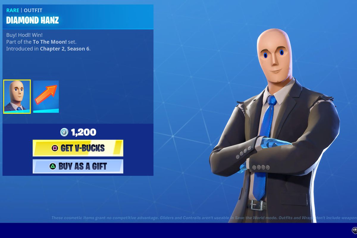 Fortnite Now Has Stonks Man