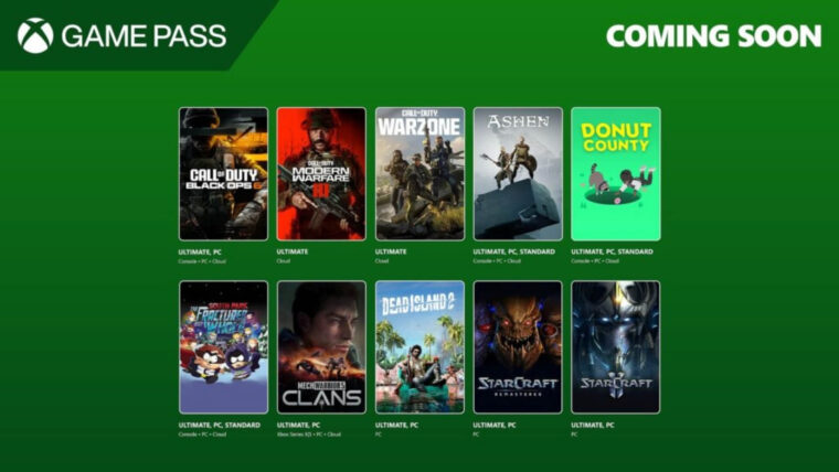 Xbox Game Pass October