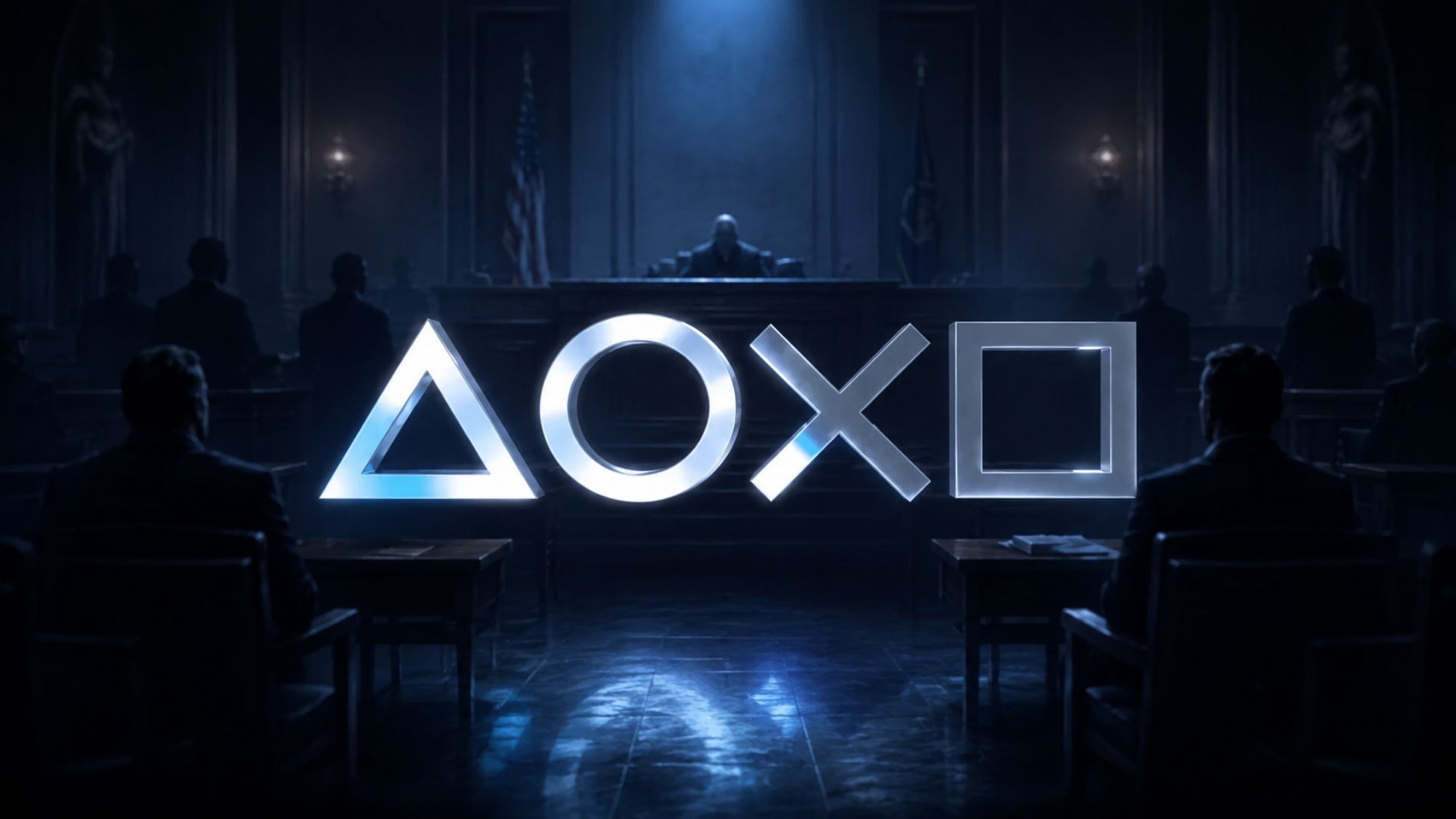 Sony Says PlayStation Digital Purchase Disclosures Are Clear Enough 1 Illuminated PlayStation controller symbols displayed in a dark room