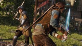Fable Main Story Will Take 15–20 Hours, Playground Games Says 8 Two adventurers fight with swords in a Fable combat scene.