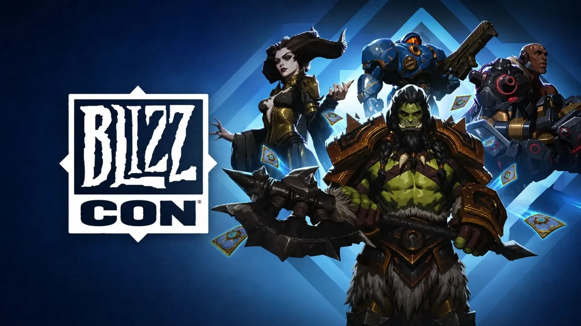 How to Watch BlizzCon 2026: Livestream Times and Schedule 1 BlizzCon 2026 artwork featuring characters from Blizzard franchises