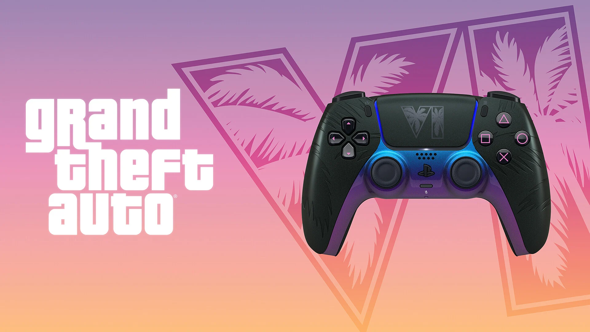 GTA VI Limited-Edition DualSense Controllers Cost $84.99, Preorders Open September 10 1 Black and white Grand Theft Auto VI limited-edition DualSense wireless controllers