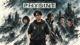 Hideo Kojima stands in front of PHYSINT artwork featuring the game’s cast and Xbox branding.