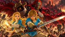 Ubisoft Milan Reportedly Pitched a Ganondorf-Led Zelda Spinoff 2 Princess Zelda and Link stand ready for battle as Ganondorf looms behind them.