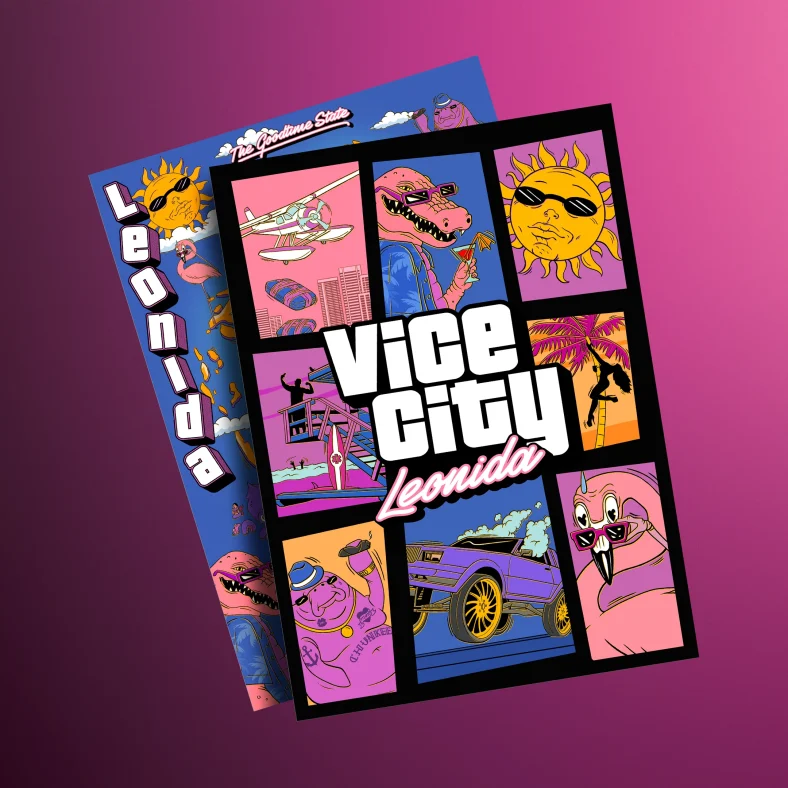 GTA VI Vice City Collection Costs $399.99, Game Sold Separately 12 Double-sided Vice City souvenir poster and Leonida map