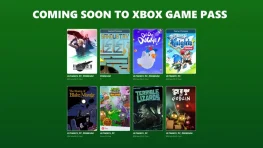 Green Coming Soon to Xbox Game Pass graphic showing eight game cover tiles from the October 2026 Wave 2 lineup.