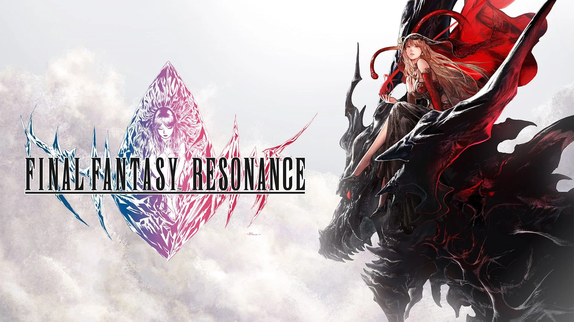 Final Fantasy Resonance Passes Final Fantasy VII Rebirth’s Steam Peak 1 Final Fantasy Resonance artwork showing its logo and a character in red-and-black attire