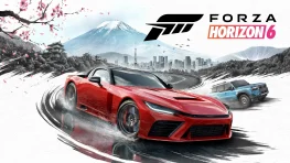 Forza Horizon 6 key art showing sports cars driving through Japan