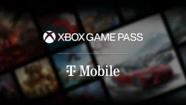Xbox Game Pass Comes to T-Mobile T-Mix Plans in November 2 Xbox Game Pass and T-Mobile logos over a blurred collage of game artwork
