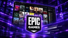 Epic Games Launcher Preview Adds Linux Support, Claims 1.8x Faster Startup Than Steam 3 New Epic Games Launcher Preview interface with the Epic Games logo and startup benchmark comparison against Steam