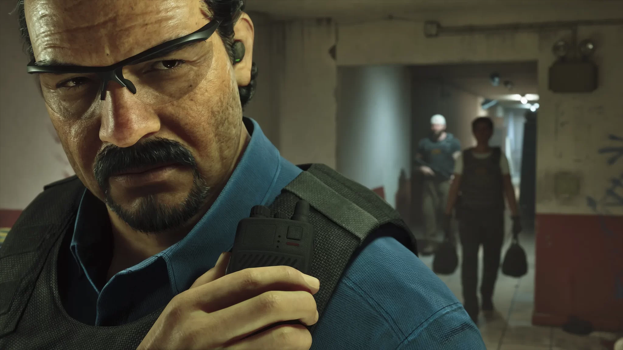 A police officer speaking over a radio in Grand Theft Auto VI