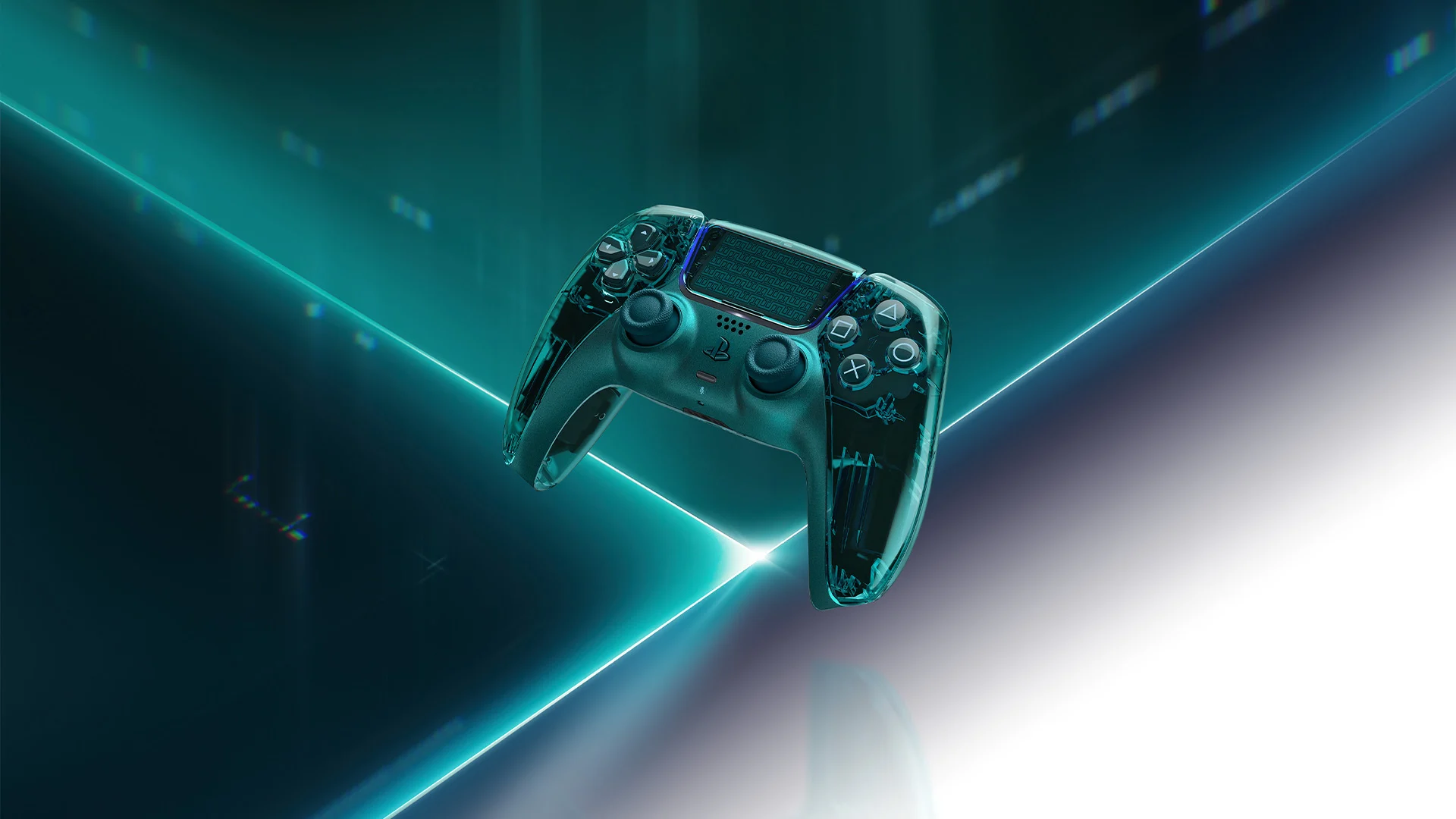 Emerald Green transparent DualSense wireless controller from the PS5 Prism Collection