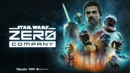 The Star Wars: Zero Company logo beside the game’s cast in official Electronic Arts key art